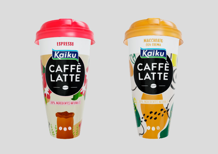 Kaiku Cafffe latte cup design