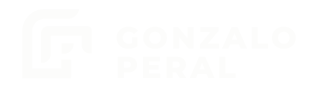 Best Graphic designer personal Logo Gonzalo Peral European designer white
